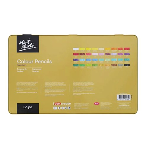 MONT MARTE COLOURED PENCILS Tin 36 Piece(2)